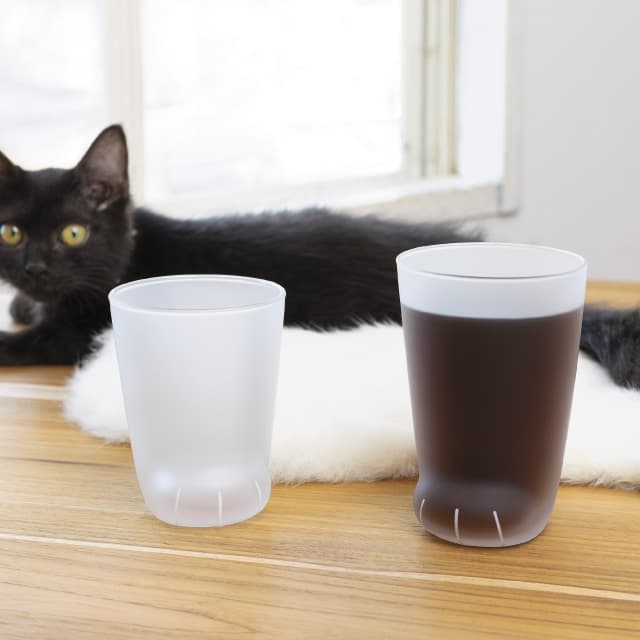 タンブラー 親猫 ムジ 300ml ここねこグラス coconeco アデリア 石塚硝子（6045）