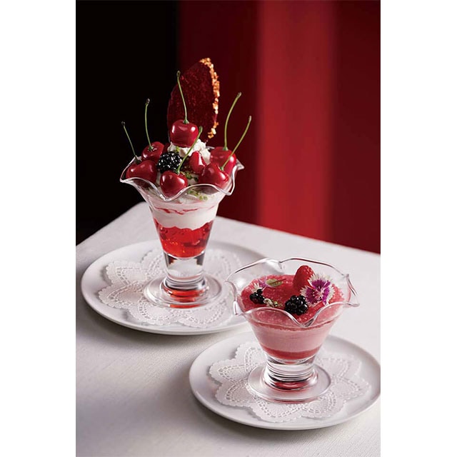 ドライフラワー グラス＊パフェ アジアン デザートグラス 花ブチ