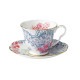 ウェッジウッド ティーカップ＆ソーサー 200cc バタフライ ブルーム ブルー＆ピンク WEDGWOOD（5C107800047）