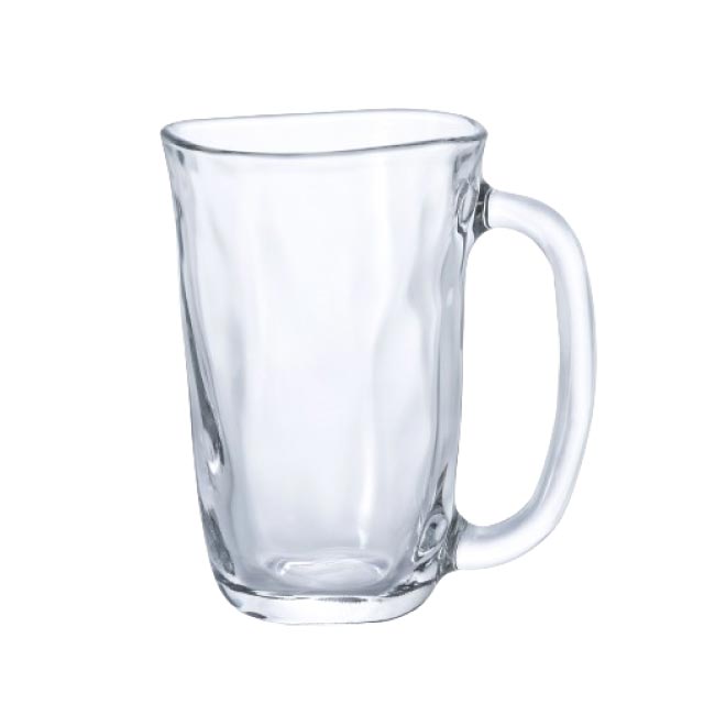 ジョッキ Ｌ 3個入 410ml てびねり アデリア 石塚硝子 （P-6617）