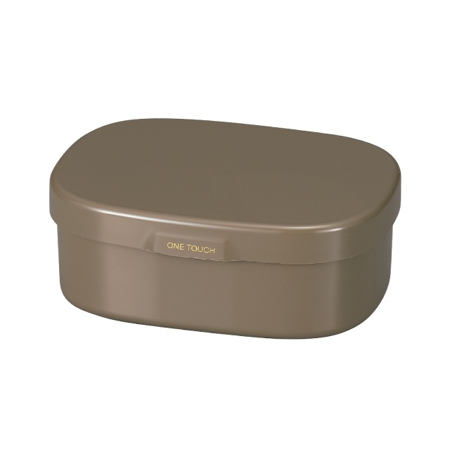 弁当箱 1段 600ml グレー さっと洗えるお弁当箱 M たつみや HAKOYA（30346）[KU] 4964026303469