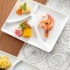 三つ仕切り皿 富士 10枚セット 和 nagomi 3parts plate 白磁 深山陶器 miyama(91-077-101)