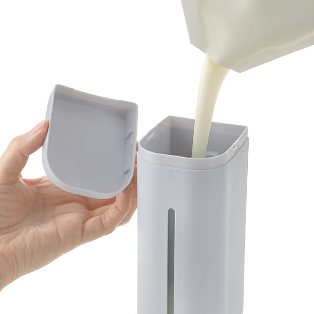 ディスペンサー 液体タイプ 500ml グレー HOVER ホバー リッチェル マグネット 下から出てくる [KU] 4945680100380