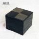 重箱 6.5寸/7.0寸 2段/3段用 彩重 艶消黒 地紋金市松 抗菌加工（COS-094-2）
