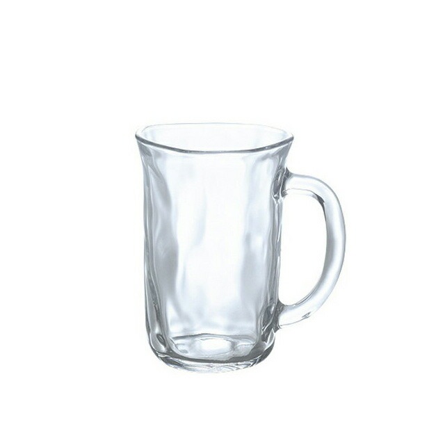 手塚安 瀬戸黒花入 ジョッキ ジョッキ 3個入 310ml てびねり アデリア 石塚硝子 （P-6693）