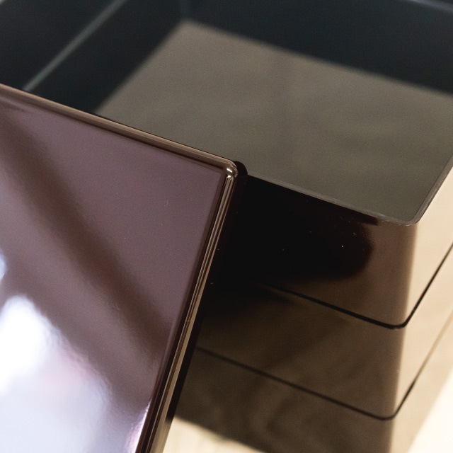 重箱 6.5寸/7.0寸 2段/3段用 彩重 新溜/金/銀 抗菌加工（COS-102-2）