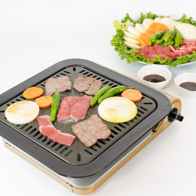焼肉プレート 32×32cm 角型 カセットコンロ専用 味覚探訪 韓国編