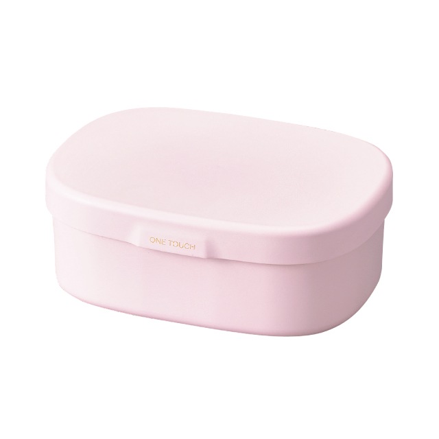 弁当箱 1段 600ml ピンク さっと洗えるお弁当箱 M たつみや HAKOYA