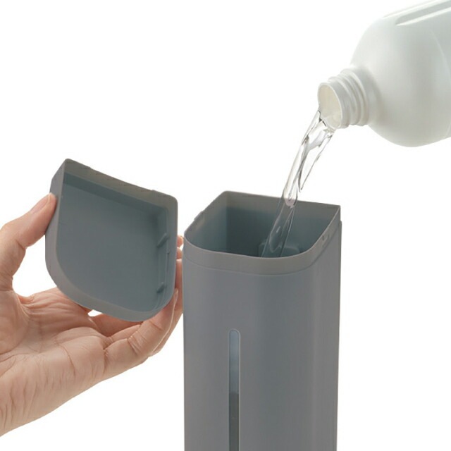 ディスペンサー 泡タイプ 500ml ダークグレー HOVER ホバー リッチェル マグネット 下から出てくる [KU] 4945680100472