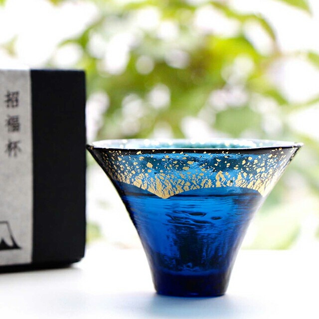 富士山グラス 単品 金透き・金さくら・金紺 専用箱入 東洋佐々木ガラス（42085G・42085G-ERP・2085G-SHB）