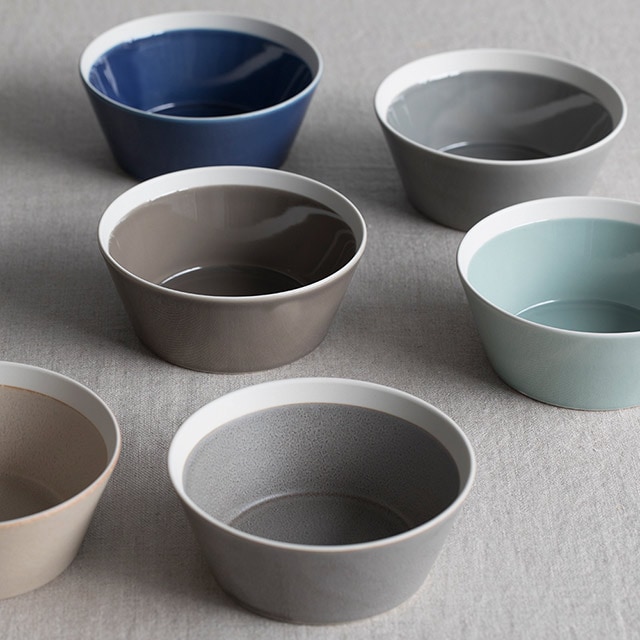イイホシユミコ　ボール大　ハンドワーク 木村硝子店 ボウル dishes bowl S 4枚 ink blue イイホシユミコ（15774