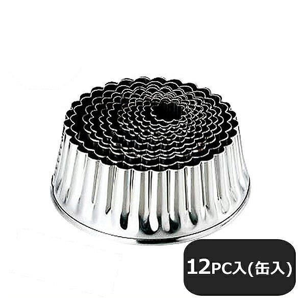 たかもりの18-8 パテ抜12PC入 缶入 菊（082002）07-0286-0201