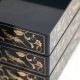 重箱 6.5寸 2段/3段用 角重 鳳凰 黒（COS-093-2）