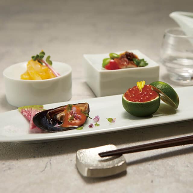 食器皿 7cm 円柱珍味 4枚セット 空 kuuu 青白磁 川昌製陶所 深山陶器
