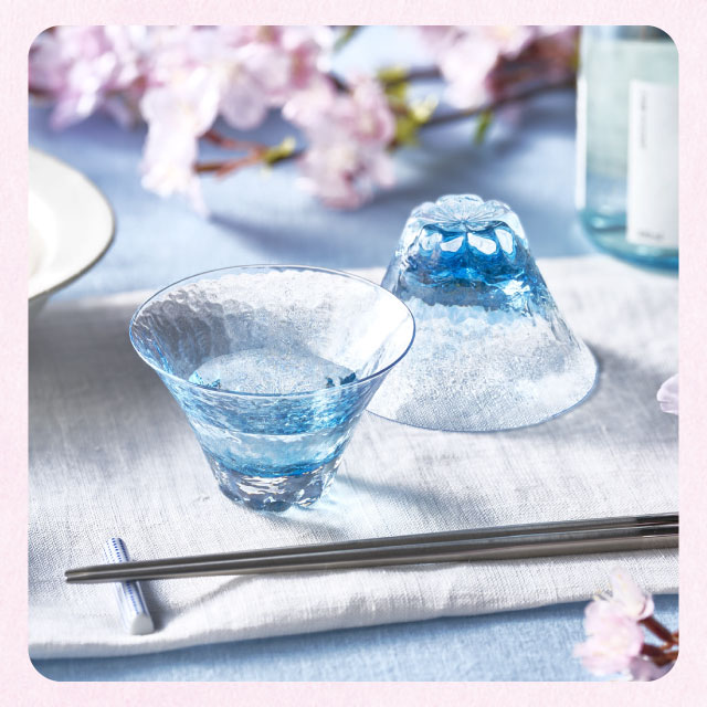 杯 富士見さくら 招福杯 90ml 選べる4カラー 盃 桜 サクラ 日本製 ハンドメイド（10370・10371・10372・10373）