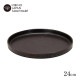 日比野陶器 グスタフ 24cm  切立プレート ブラック 2個セット（H03-306-284）