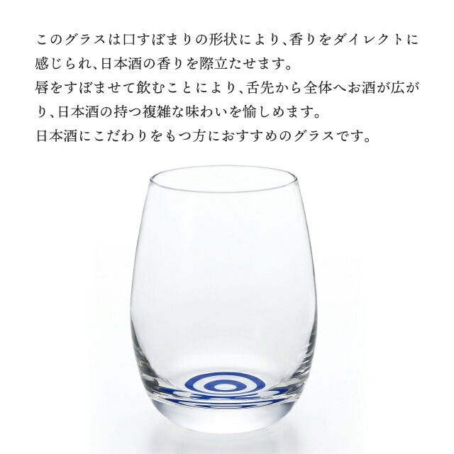日本酒グラス クリア 蛇の目模様 235ml 利き猪口 香りグラス アデリア