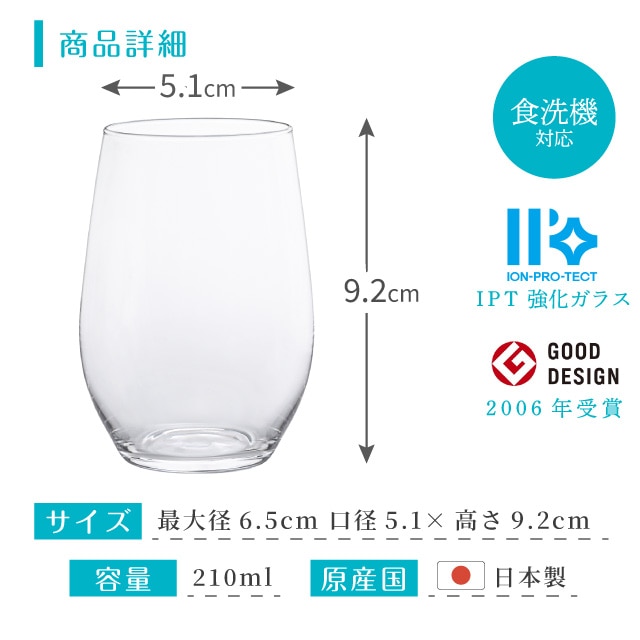 日本酒グラス テネル 210ml 3個入 テネル210 TENER アデリア 石塚硝子（L-6615）