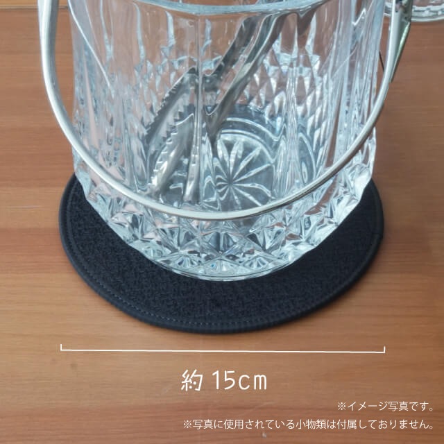 アイスペールマット 華舞 丸 10枚セット 選べる全3色 黒 赤 青 15cm