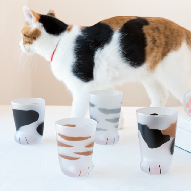 タンブラー 子猫 ブチ 230ml ここねこグラス coconeco アデリア 石塚硝子（6678）