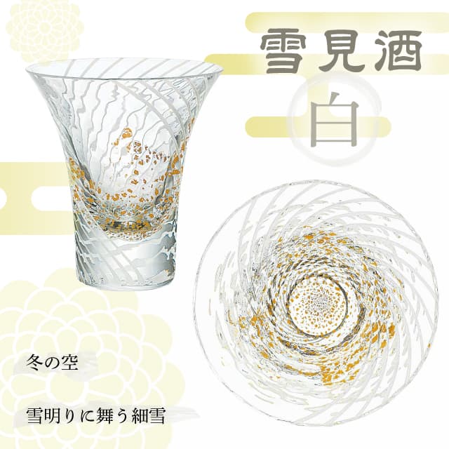 盃 杯 雪見酒 白 85ml 江戸硝子 八千代窯 東洋佐々木ガラス（10363）