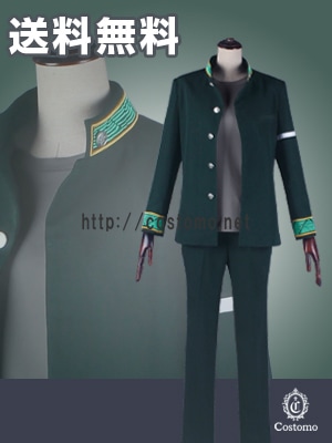 【送料無料】　刺繍パーツ使用　緑【通常丈】半そでシャツ（グレ