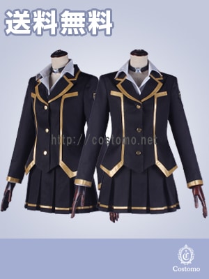 【送料無料】黒×金　女性制服　チョーカー付き　まつり