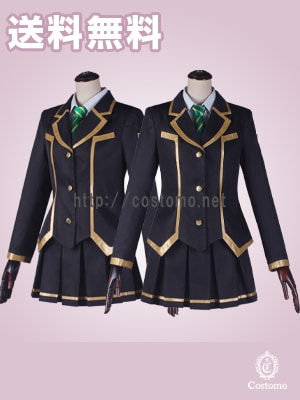 【送料無料】黒×金　女性制服　ネクタイ付き　すず