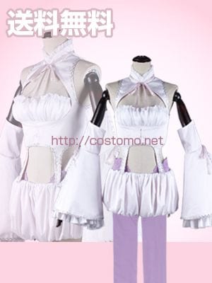 【送料無料】　白×桃×藤　衣装セット　白夜　