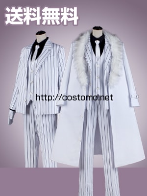 【送料無料】白×ストライプ　コートセット　桃太郎　11月末よ