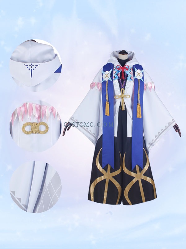 送料無料 白 青 特注プリント生地使用 マーリン