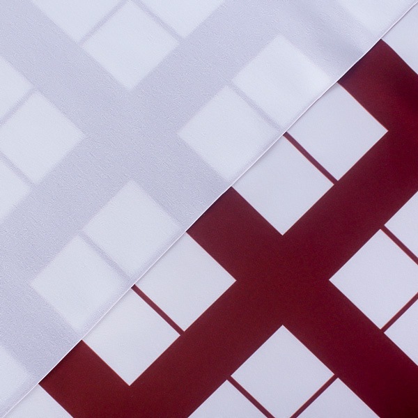 【送料無料】白×赤チェック コストモオリジナルプリント生地[FAVORIC]