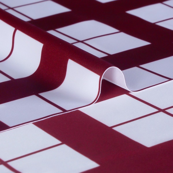 【送料無料】白×赤チェック コストモオリジナルプリント生地[FAVORIC]