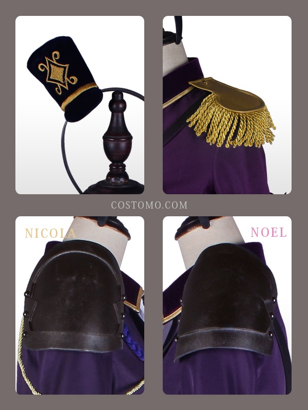 送料無料】 紫×紫ベロア バック付き セット内容選択式 ノエル・ニコラ