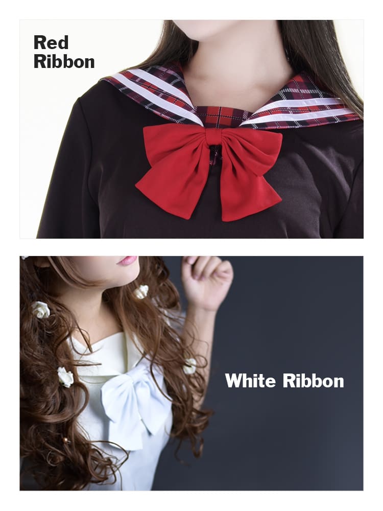 【送料無料】オリジナルリボン 女装・女性用 【カラー・選べる黒・白・グレー系】《受注生産》[FAVORIC]