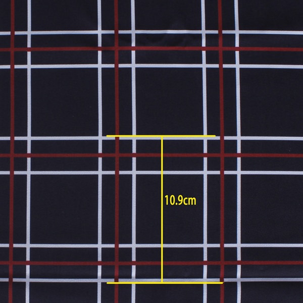 【送料無料】黒×赤×白チェック コストモオリジナルプリント生地[FAVORIC]