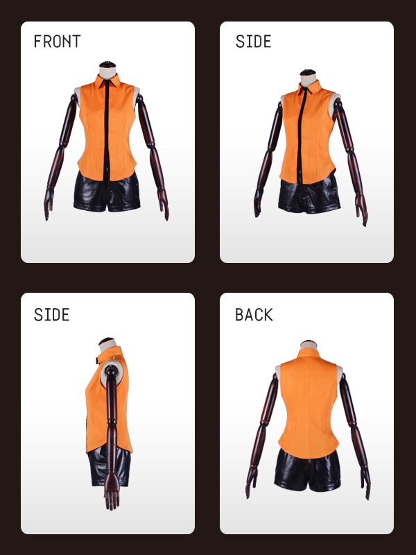 送料無料 魔術協会風礼装 女子制服 オレンジ ベロアローブ