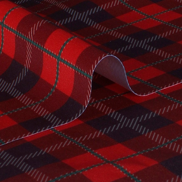 【送料無料】コストモオリジナルチェック（レッド） コストモオリジナルプリント生地[FAVORIC]
