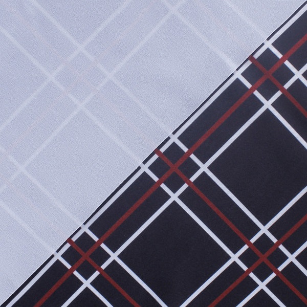 【送料無料】黒×赤×白チェック コストモオリジナルプリント生地[FAVORIC]