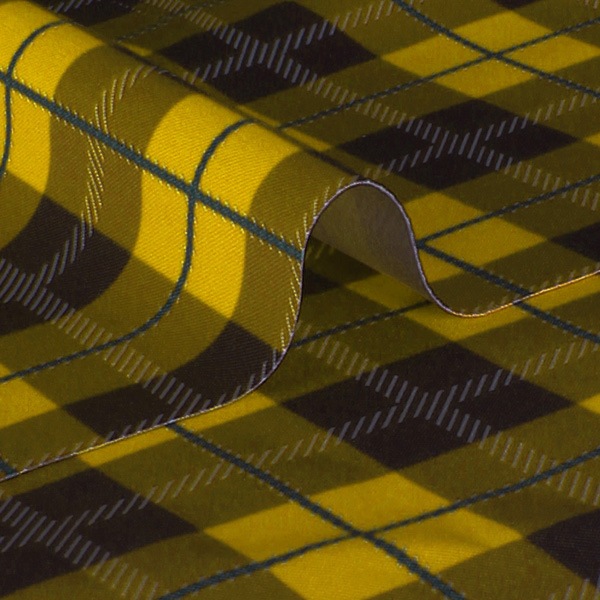 【送料無料】コストモオリジナルチェック（イエロー） コストモオリジナルプリント生地[FAVORIC]