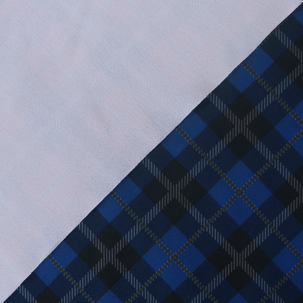 【送料無料】コストモオリジナルチェック（ブルー） コストモオリジナルプリント生地[FAVORIC]