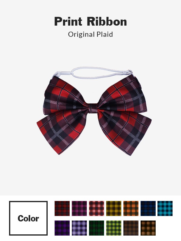 【送料無料】（全13色）オリジナルプリントリボン コストモオリジナルチェック柄《受注生産》[FAVORIC]
