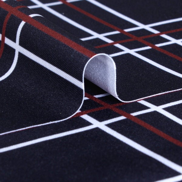 【送料無料】黒×赤×白チェック コストモオリジナルプリント生地[FAVORIC]