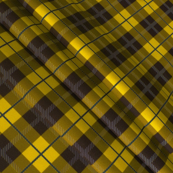 【送料無料】コストモオリジナルチェック（イエロー） コストモオリジナルプリント生地[FAVORIC]