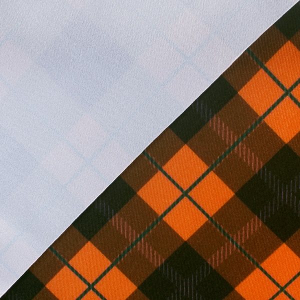 【送料無料】コストモオリジナルチェック（オレンジ） コストモオリジナルプリント生地[FAVORIC]
