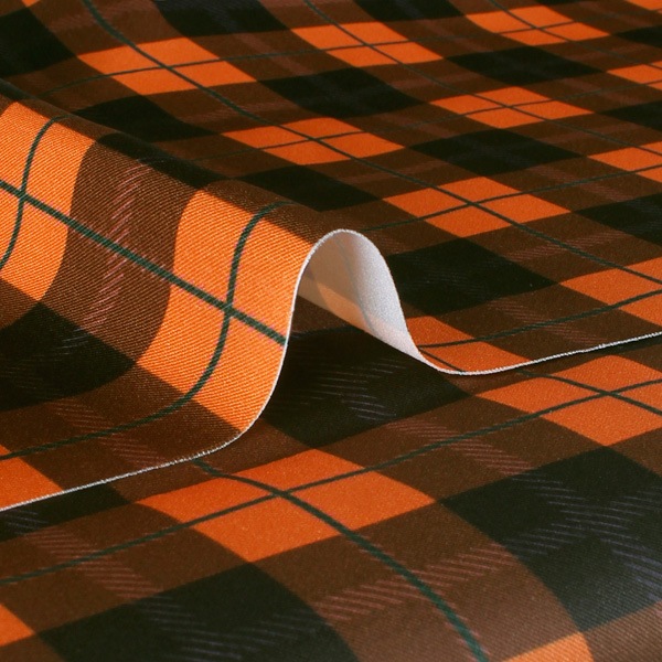 【送料無料】コストモオリジナルチェック（オレンジ） コストモオリジナルプリント生地[FAVORIC]