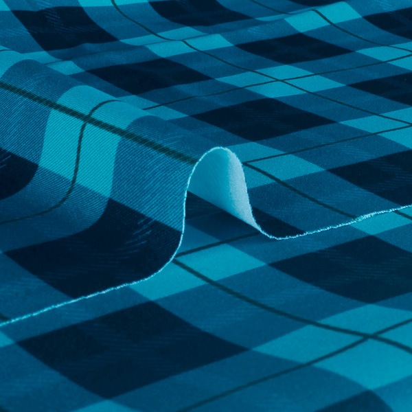 【送料無料】コストモオリジナルチェック（ライトブルー） コストモオリジナルプリント生地[FAVORIC]