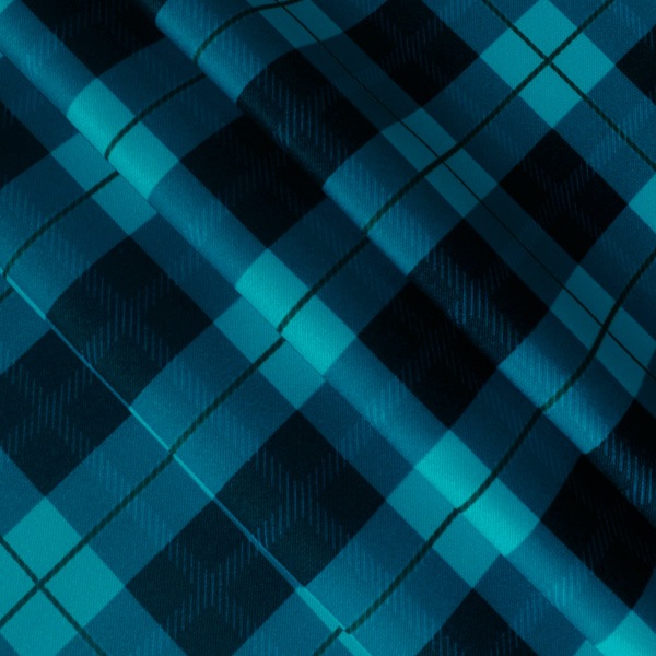 【送料無料】コストモオリジナルチェック（ライトブルー） コストモオリジナルプリント生地[FAVORIC]