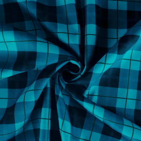 【送料無料】コストモオリジナルチェック（ライトブルー） コストモオリジナルプリント生地[FAVORIC]