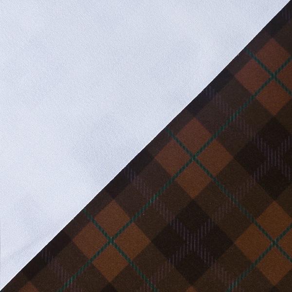 【送料無料】コストモオリジナルチェック（ブラウン） コストモオリジナルプリント生地[FAVORIC]